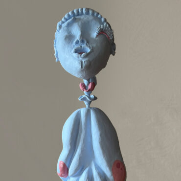 Blue Ghost, 67x48x48 inches, epoxy putty, mixed media, flashe